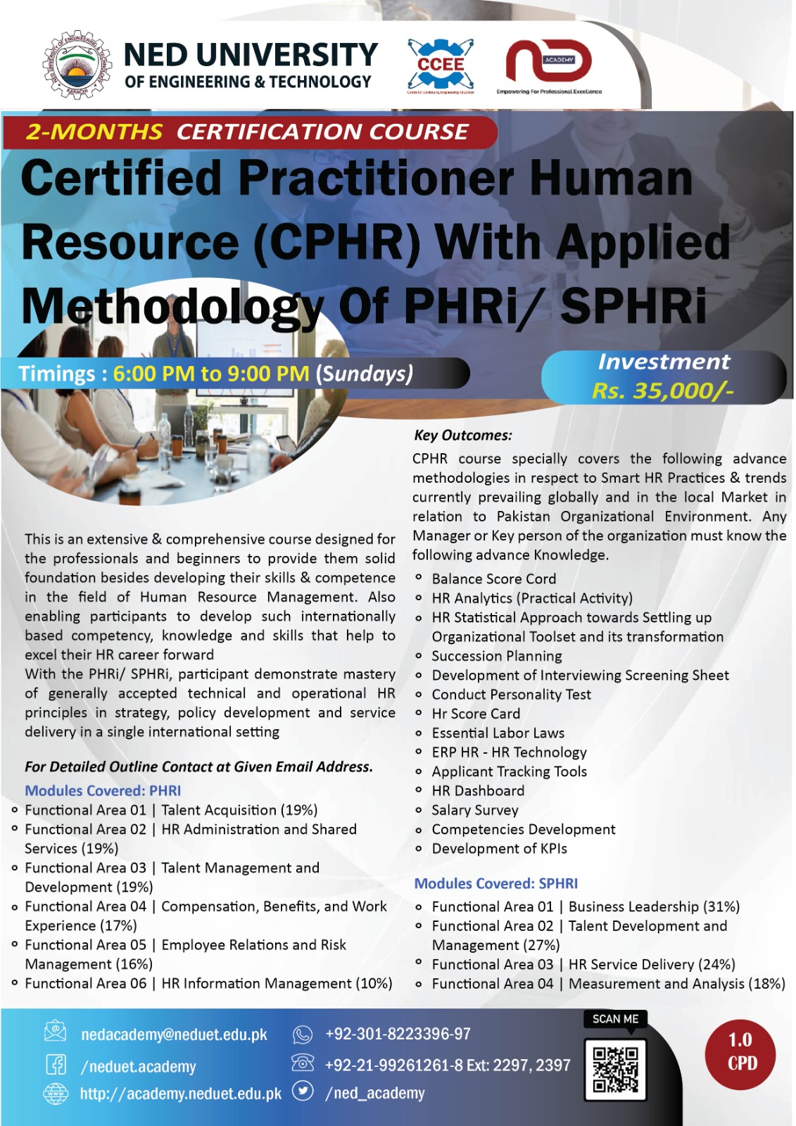 Certified Practitioner Human Resource (CPHR) With Applied Methodology Of PHRi/ SPHRi NED